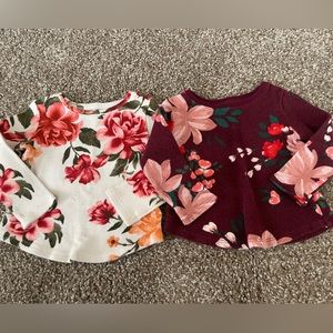 Knitted floral tops